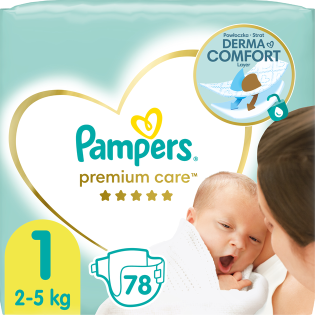 Pieluchy Pampers Premium Care Rozmiar 1 (2-5 kg) 78 szt. (8001841104836) - obraz 1