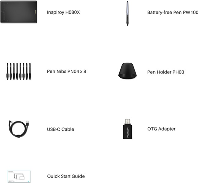 Tablet graficzny Huion Inspiroy H580X - obraz 4