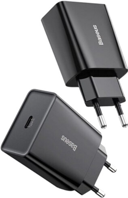 Baseus Speed ​​Mini Szybka Ładowarka 1C 20W EU Czarna (CCFS-SN01) - obraz 5