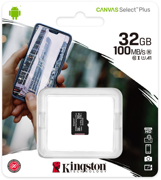 Kingston microSDHC 32GB Canvas Select Plus Class 10 UHS-I U1 V10 A1 (SDCS2/32GBSP) - obraz 3