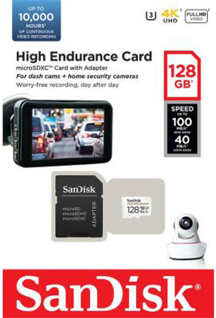 SanDisk High Endurance microSDXC 128GB Class 10 U3 V30 (SDSQQNR-128G-GN6IA) - obraz 2