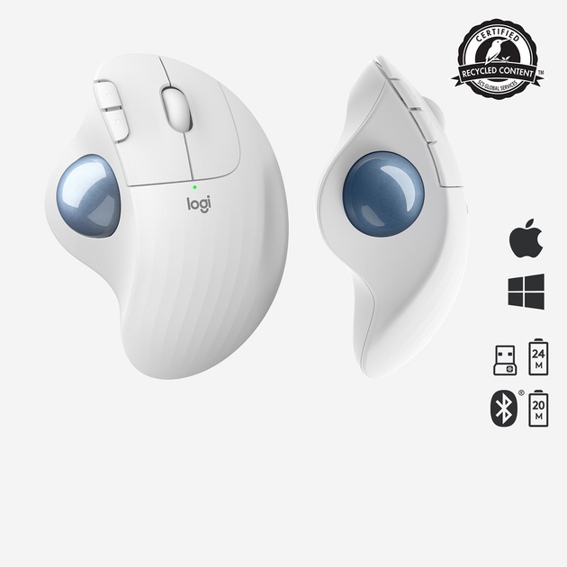 Mysz Logitech Ergo M575 Bluetooth Offwhite (910-005870) - obraz 7