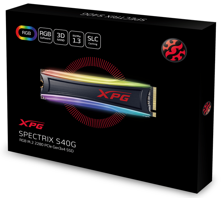 SSD диск ADATA Spectrix S40G 512GB M.2 PCIe Gen3x4 3D TLC (AS40G-512GT-C) - зображення 3