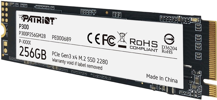 Dysk SSD Patriot P300 256GB M.2 2280 NVMe PCIe 3.0 x4 3D NAND TLC (P300P256GM28) - obraz 3