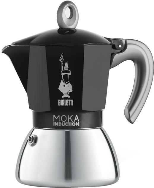 Гейзерна кавоварка Bialetti New Moka Induction на 6 чашок Чорна (0006936) - зображення 1