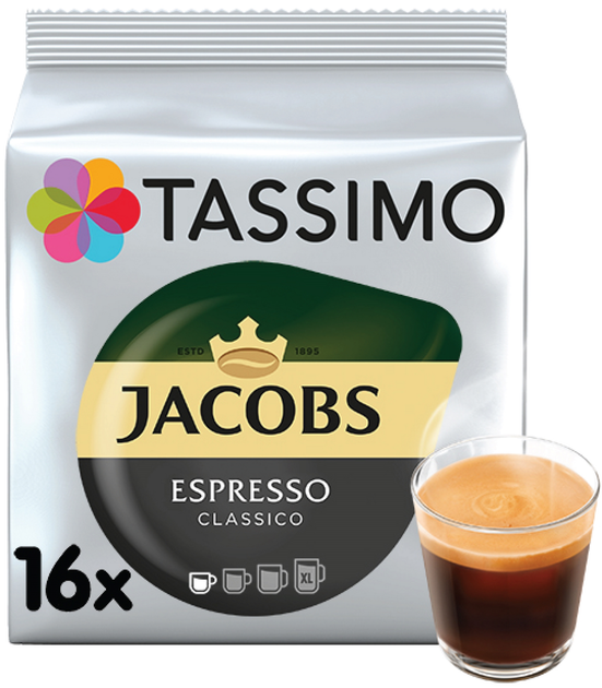 Kawa mielona w kapsułkach Tassimo Jacobs Espresso 118,4 g (8711000500552) - obraz 1