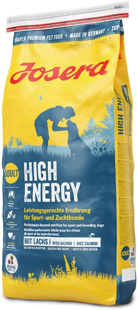 Sucha karma dla psów aktywnych JOSERA High Energy z łososiem 15 kg (4032254211907) - obraz 1