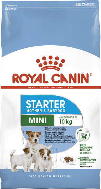 Sucha karma dla psów Royal Canin Mini Starter dla małych ras w okresie ciąży i laktacji 1 kg (3182550778657) (96012) (2990010) - obraz 1