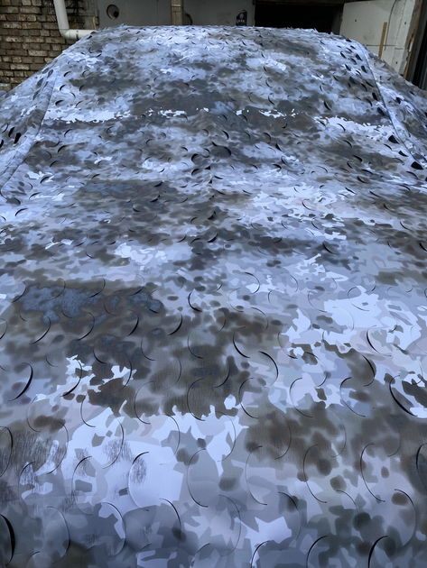 Сітка маскувальна "Мокрий сніг" 4,2 метри на 7 метрів (4,2/7 м.) - зображення 1