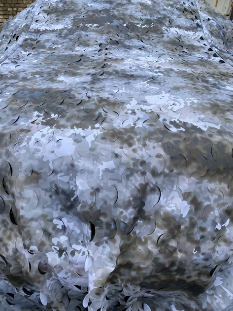 Сітка маскувальна "Мокрий сніг" 4,2 метри на 7 метрів (4,2/7 м.) - зображення 2
