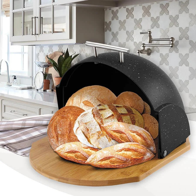 Kosz na chleb Maestro Granite Black (MR1678G-BLACK) - obraz 4