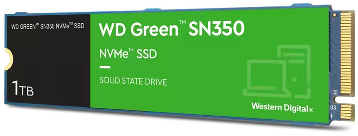 Western Digital Green SN350 1TB NVMe M.2 2280 PCIe 3.0 x4 3D NAND QLC (WDS100T3G0C) - зображення 3