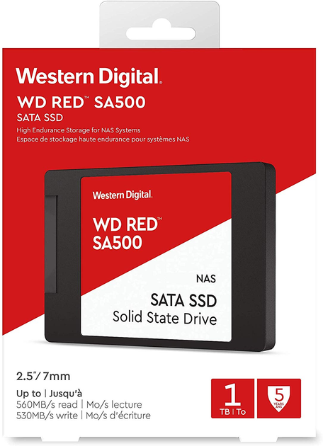 Dysk SSD Western Digital Red SA500 1TB 2.5" SATAIII (WDS100T1R0A) - obraz 5