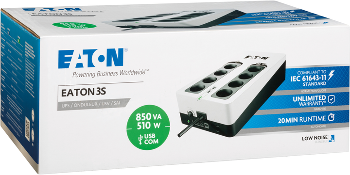 UPS Eaton 3S 850 DIN (3S850D) - obraz 4