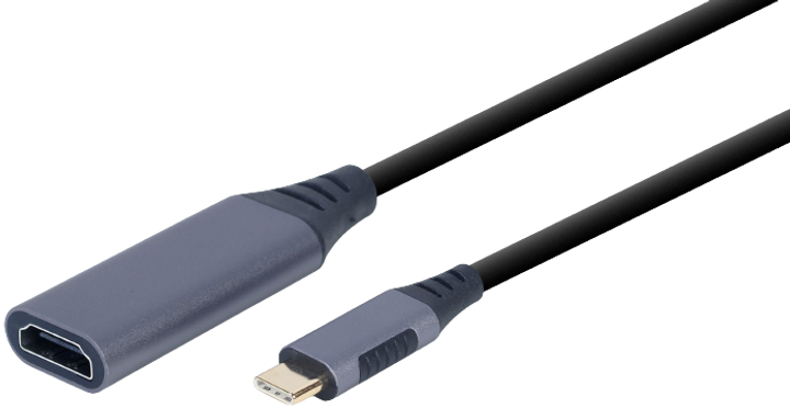 Адаптер-перехідник Cablexpert USB Type-C - HDMI 0.15 м Сірий (A-USB3C-HDMI-01) - зображення 1