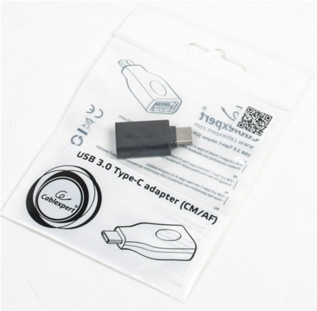 Адаптер Cablexpert USB Type-C - USB 3.0 Type-A (M) Black (A-USB3-CMAF-01) - зображення 5