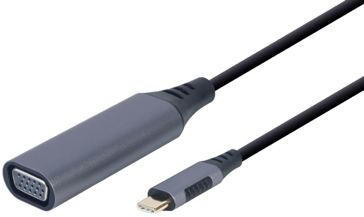 Cablexpert przejściówka z USB Type-C na VGA 0,15 m szara (A-USB3C-VGA-01) - obraz 1