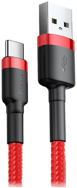 Кабель Baseus Cafule Cable USB for Type-C 2 A 2 м Red (CATKLF-C09) - зображення 1