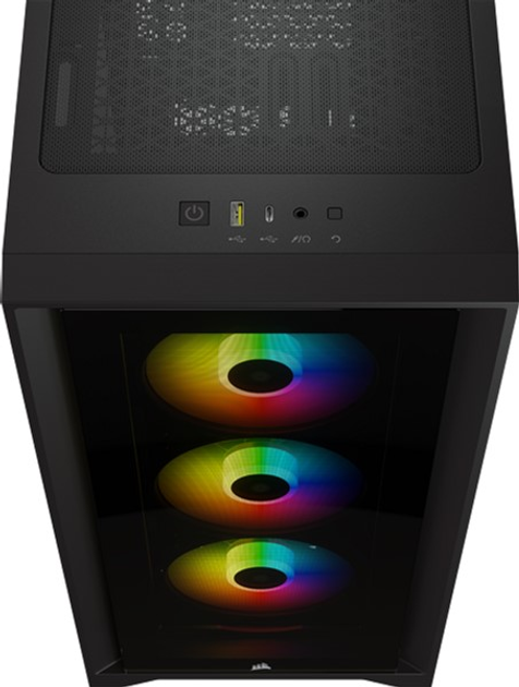 Obudowa Corsair iCUE 4000X RGB Szkło hartowane Czarne (CC-9011204-WW) - obraz 11