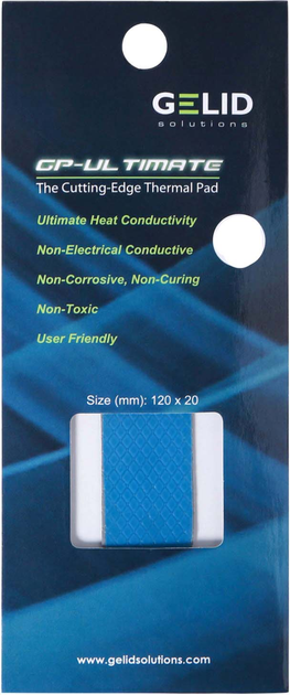 Термопрокладка Gelid GP-Ultimate Thermal Pad 120x20x1.5 мм (TP-GP04-R-C) - зображення 2