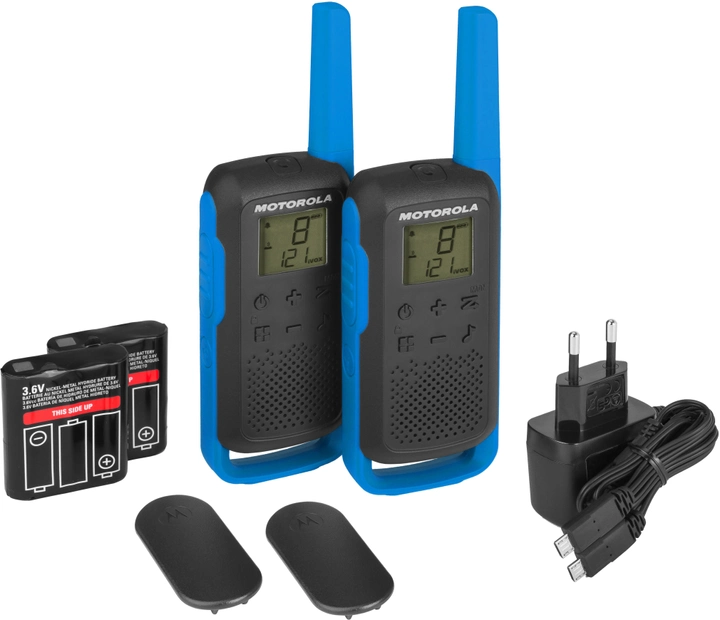 Radiotelefon Motorola Talkabout T62 Twin Pack i ChgrWE niebieski (5031753007300) - obraz 1