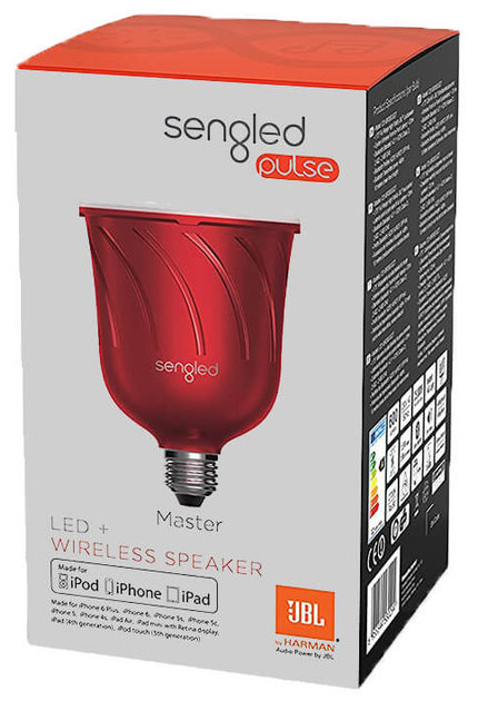Inteligentna lampa Sengled Pulse Satellite 8W Bluetooth Red (światło LED z głośnikiem JBL BT) (C01-BR30EUSC) - obraz 6