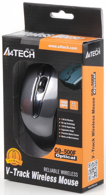 Миша A4Tech G9-500F-1 V-Track Wireless Black (A4TMYS40974) - зображення 4
