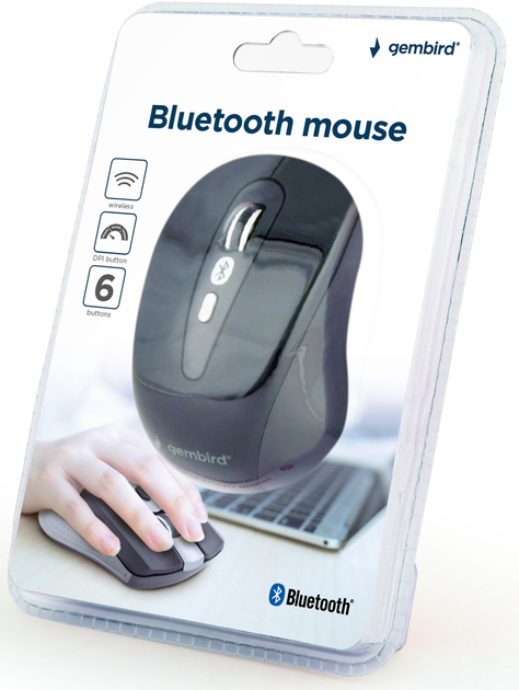Миша Gembird MUSWB-6B-01 Bluetooth Black - зображення 3