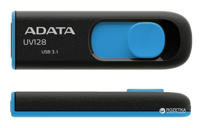 ADATA UV128 64GB USB 3.0 Blue (AUV128-64G-RBE) - зображення 2