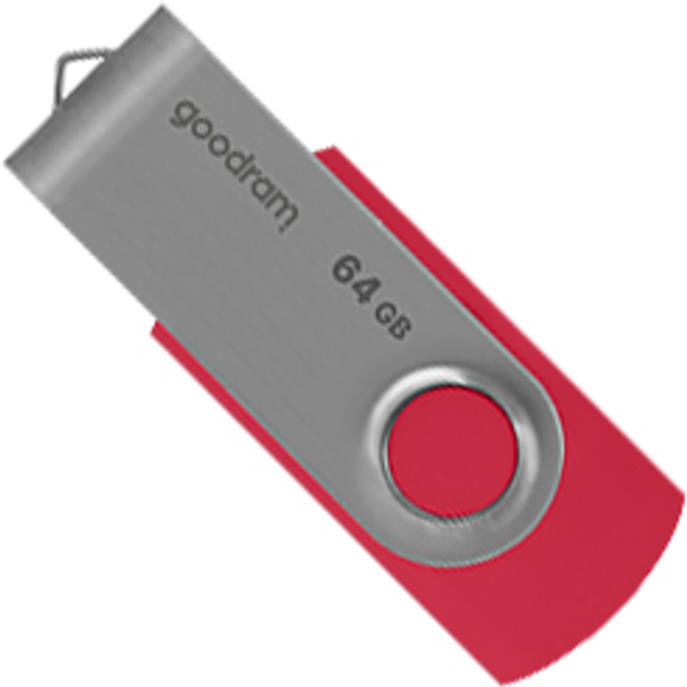 Pendrive Goodram Twister 64GB USB 3.0 Red (UTS3-0640R0R11) - obraz 1