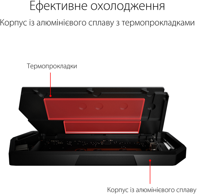 Zewnętrzna kieszeń Asus ROG Strix Arion na M.2 SSD NVMe (PCIe) - USB 3.2 Type-C (ESD-S1C/BLK/G/AS) - obraz 5