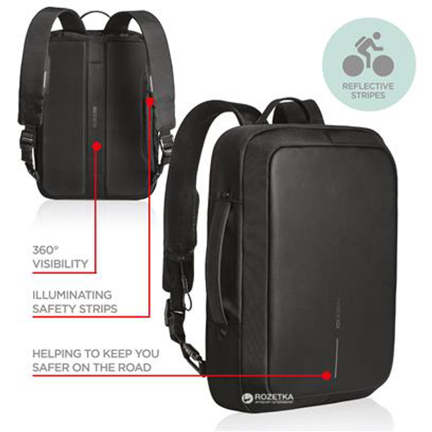 Plecak na laptopa XD Design Bobby Bizz Anti-Theft 15,6" czarny (P705.571) - obraz 4