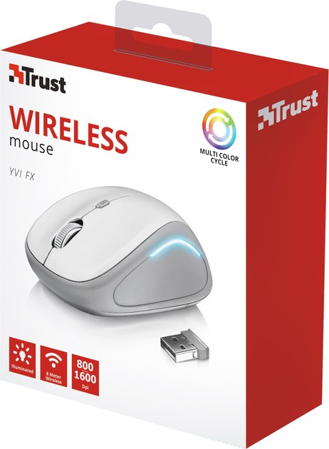 Mysz Trust Yvi FX Wireless Biała (TR22335) - obraz 7