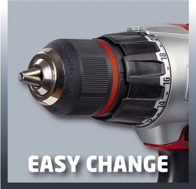 Акумуляторний шуруповерт Einhell X-Change TE-CD 18/2 Li Kit 4513830 (4006825607321) - зображення 4