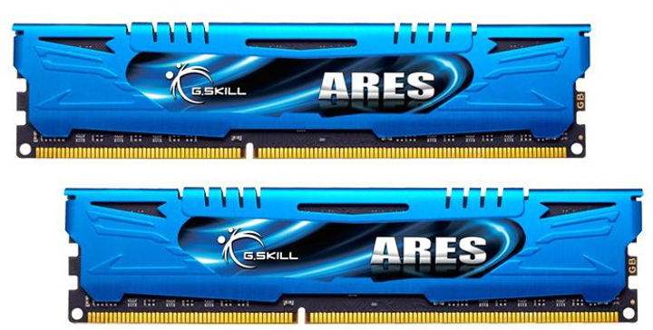 Оперативна пам'ять G.Skill DDR3-2400 16384MB PC3-19200 (Kit of 2x8192) Ares LP Series Blue ( F3-2400C11D-16GAB) - зображення 1