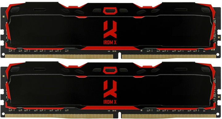 RAM Goodram DDR4-2666 16384MB PC4-21300 (zestaw 2x8192) IRDM X czarny (IR-X2666D464L16S/16GDC) - obraz 1