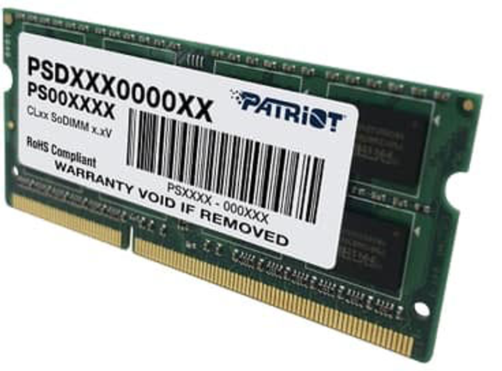 Оперативна пам'ять Patriot SODIMM DDR3-1600 4096MB PC3-12800 Signature Line (PSD34G1600L2S) - зображення 2
