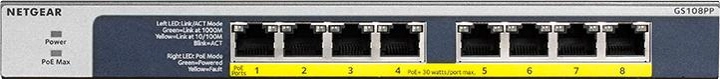Przełącznik Netgear GS108PP (GS108PP-100EUS) - obraz 1
