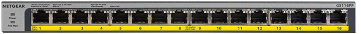 Przełącznik Netgear GS116PP (GS116PP-100EUS) - obraz 3