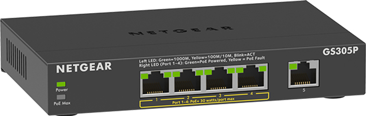 Przełącznik Netgear GS305P (GS305P-200PES) - obraz 3