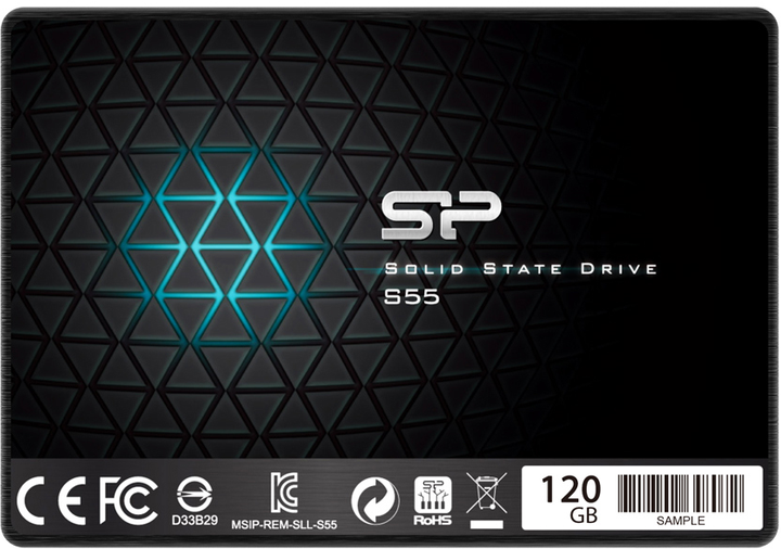 Dysk SSD Silicon Power Slim S55 120GB 2.5" SATAIII TLC (SP120GBSS3S55S25) - obraz 1