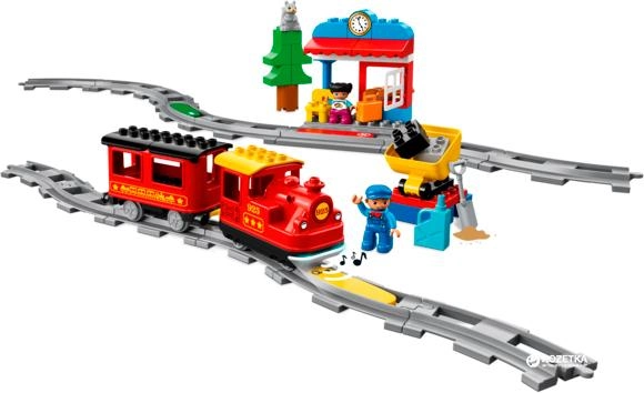 Zestaw klocków LEGO DUPLO Pociąg parowy 59 elementów (10874) - obraz 2
