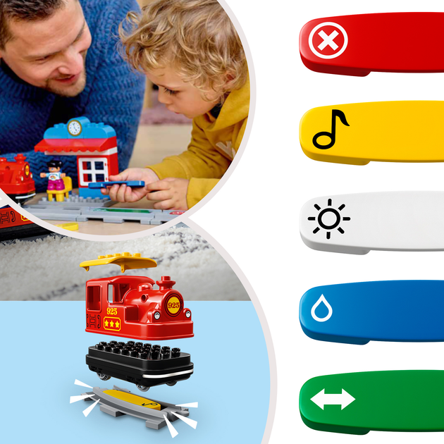 Конструктор LEGO DUPLO Паровоз 59 деталей (10874) - зображення 6