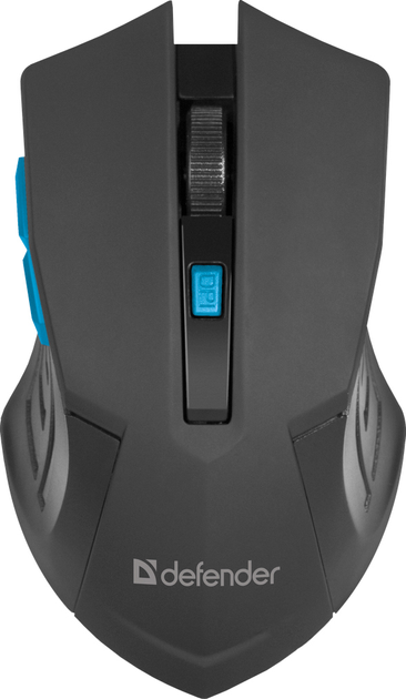 Миша Defender Accura MM-275 Wireless Black/Blue (52275) - зображення 1