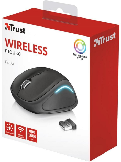 Mysz Trust Yvi FX Wireless Czarna (TR22333) - obraz 6