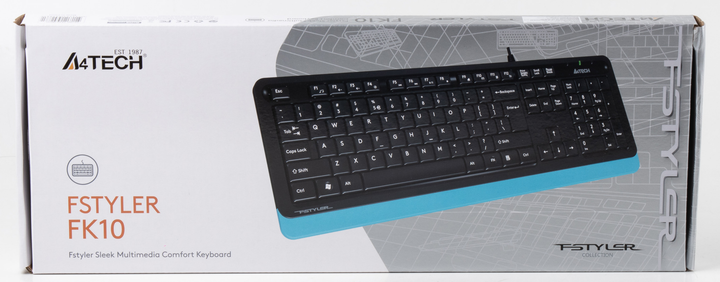 Klawiatura przewodowa A4Tech FK10 USB niebieska (4711421942881) - obraz 5