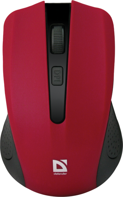 Миша Defender Accura MM-935 Wireless Red-Black (52937) - зображення 1