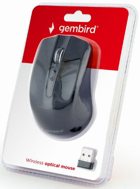 Миша Gembird MUSW-4B-04 Wireless Black - зображення 3