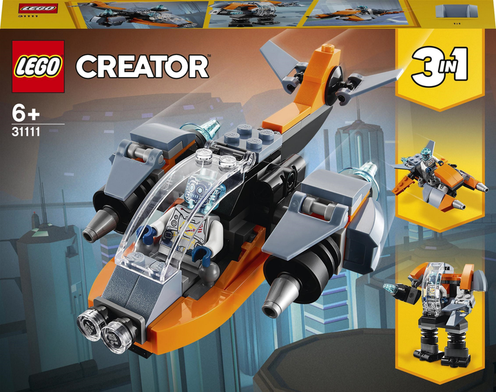 Конструктор LEGO Creator Кібердрон 113 деталей (31111) - зображення 1