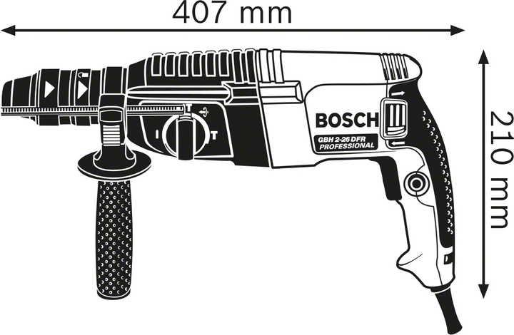 Wiertarka udarowa Bosch Professional GBH 2-26 DFR - obraz 3